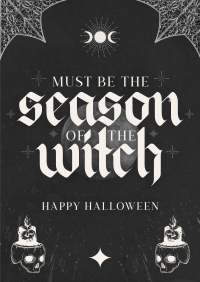 Rustic Halloween Greeting Poster