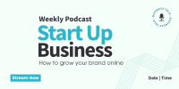 Simple Business Podcast Twitter Post Design