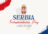Serbia National Day Postcard