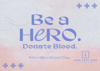 Blood Donation Campaign Postcard