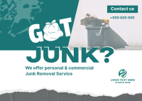 Junk Removal Service Postcard