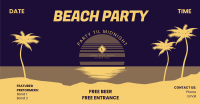 Beach Party Facebook Ad Design