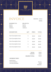 Modern Art Deco Invoice