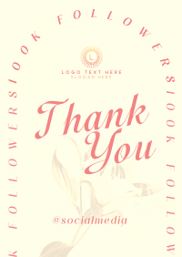 Fun Simple Thank You Followers Poster