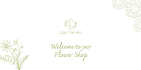 Minimalist Flower Shop Twitter Post