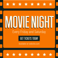 Movie Night Strip Instagram Post Design