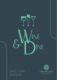 Wine and Dine Night Poster