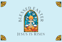 Easter Stained Glass Pinterest Cover