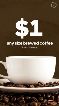 $1 Brewed Coffee Facebook Story