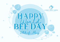 Happy World Bee Postcard