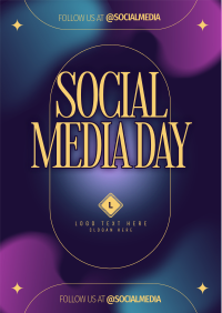 Minimalist Social Media Day Flyer