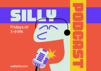 Silly Comedy Podcast Postcard