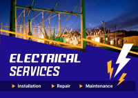 Professional Electrician Postcard Image Preview