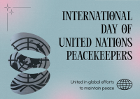 Minimalist Day of United Nations Peacekeepers Postcard