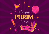 Purim Celebration Postcard