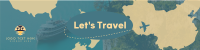 Quirky Map Travel LinkedIn Banner