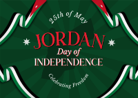 Independence Day Jordan Postcard