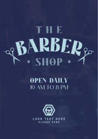 Hipster Barber Shop Poster Design