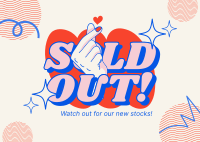 Minimal Funky Sold Out Postcard