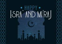 Isra' and Mi'raj Night Postcard