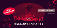 Halloween Trick or Treat Party Twitter Post