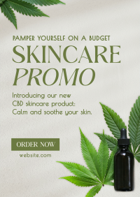 Minimalist Cannabis Skincare Flyer Design