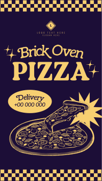 Retro Brick Oven Pizza TikTok Video