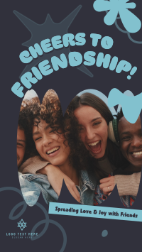 Abstract Friendship Greeting Instagram Story Design