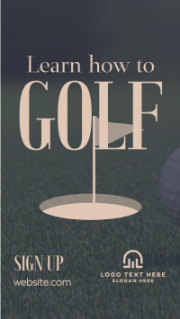 Minimalist Golf Coach Facebook Story Design