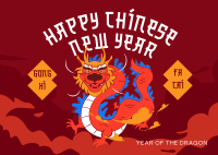 Chinese Dragon Year Postcard