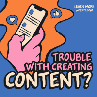 Trouble Creating Content? Instagram Post