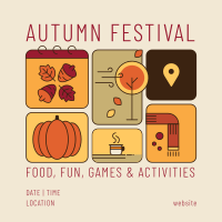 Fall Festival Calendar Instagram Post