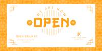 Oriental We’re Open Twitter Post