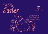 Easter Bunny Greeting Postcard