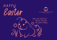 Easter Bunny Greeting Postcard Image Preview