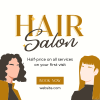 Fancy Hair Salon Instagram Post Design