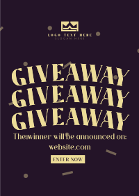 Confetti Giveaway Announcement Poster