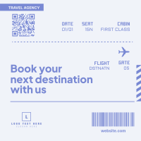 Plane Ticket Linkedin Post Design