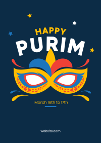 Purim Mask Poster