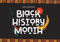 Tribal Black History Month Postcard