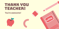 Teacher Appreciation Twitter Post