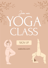 Zen Yoga Class Poster