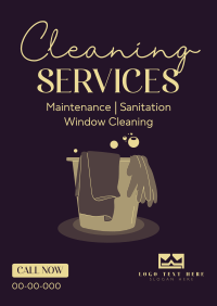 Bubbly Cleaning Poster