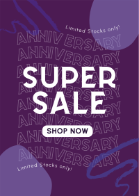 Cheerful Sale on Our Anniversary Poster