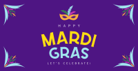 Festive Mardi Gras Facebook Ad