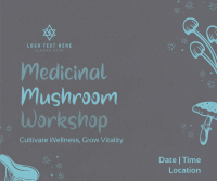 Monoline Mushroom Workshop Facebook Post