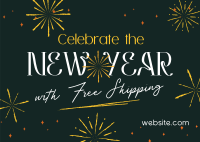 New Year Shipping Deals Postcard Design