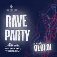 Rave Party Vibes Instagram Post Design