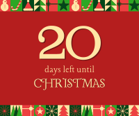 Modern Christmas Countdown Facebook Post