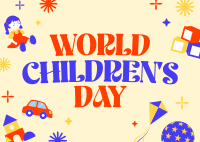 Kiddie Children's Day Postcard Design